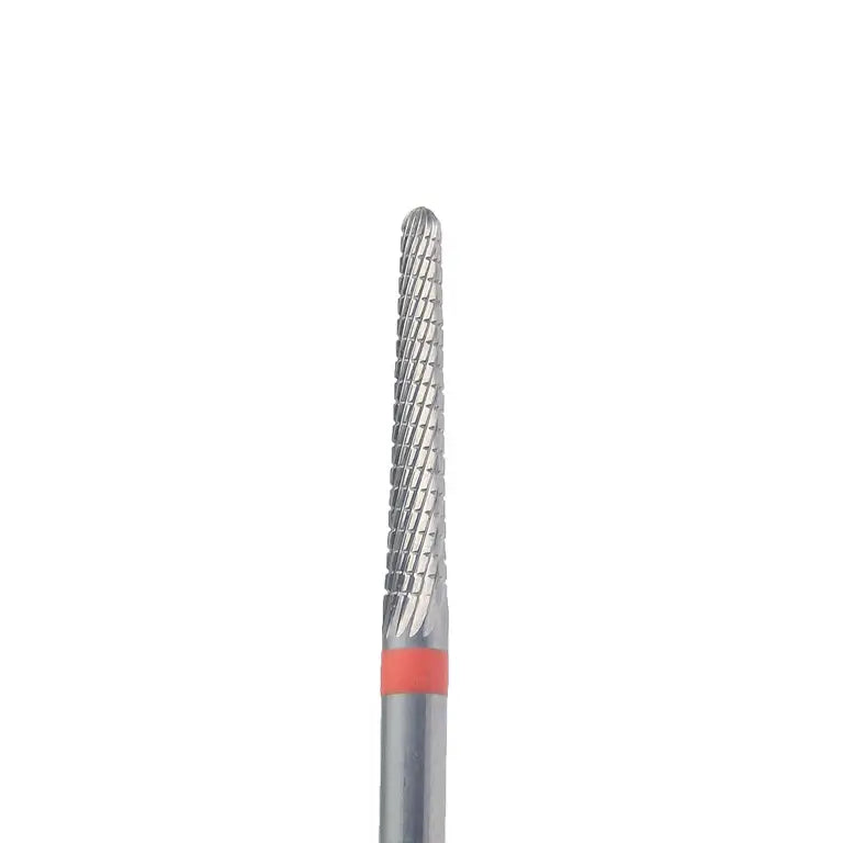 KMIZ Tungsten Carbide Cone E-File Nail Drill Bit - Fine Grit (Red) 2.3mm