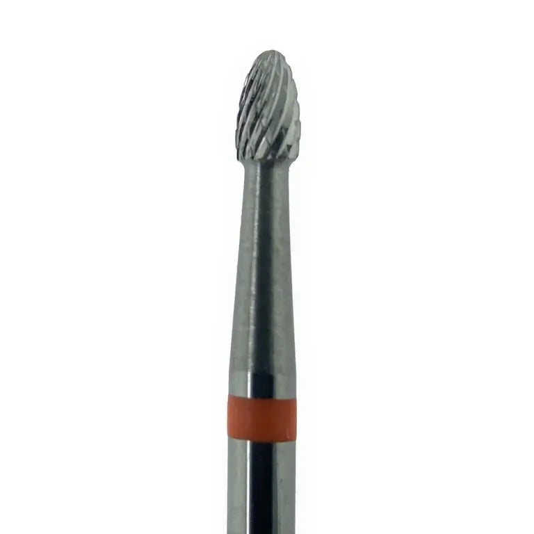KMIZ Carbide Olive E-File Nail Drill Bit - Fine Grit (Red) 2.3mm