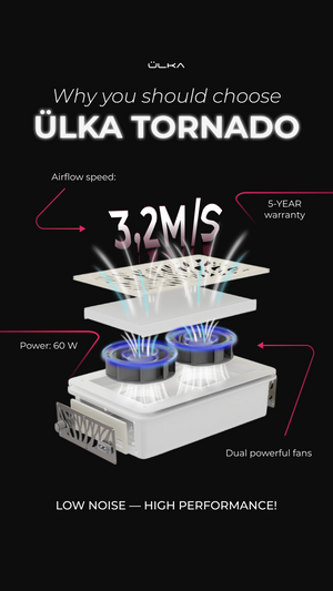 ULKA - Built-in Tornado Black Nail Dust Collector