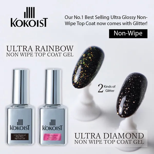 Kokoist Ultra Diamond Non Wipe Top Coat Gel 15ml - Nail Mart USA