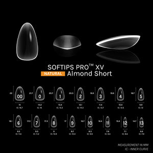 SOFGEL SOFTIPS PRO™ XV NATURAL - ALMOND SHORT