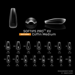 SOFGEL SOFTIPS PRO™ XV NATURAL - COFFIN MEDIUM