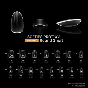 SOFGEL SOFTIPS PRO™ XV NATURAL - ROUND SHORT