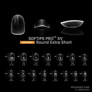 SOFGEL SOFTIPS PRO™ XV NATURAL - ROUND EXTRA SHORT