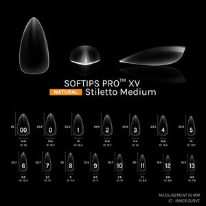 SOFGEL SOFTIPS PRO™ XV NATURAL - STILETTO MEDIUM