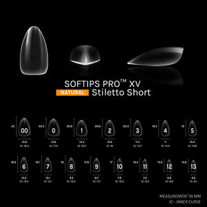 SOFGEL SOFTIPS PRO™ XV NATURAL - STILETTO SHORT