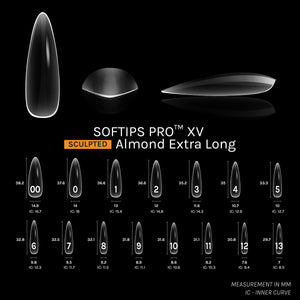 SOFGEL SOFTIPS PRO™ XV SCULPTED - ALMOND EXTRA LONG