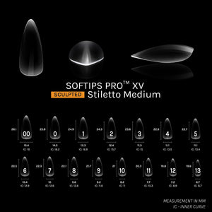 SOFGEL SOFTIPS PRO™ XV SCULPTED - STILETTO MEDIUM