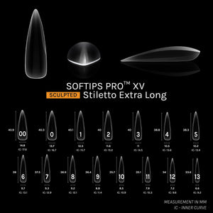 SOFGEL SOFTIPS PRO™ XV SCULPTED - STILETTO EXTRA LONG