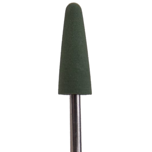 DARK SILICONE POLISHER #302, THIN ROUNDED BULLET, GREEN