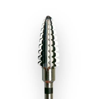 KMIZ Dolphin Carbide Corn E-File Nail Drill Bit - Extra Coarse (Black) 6.0mm
