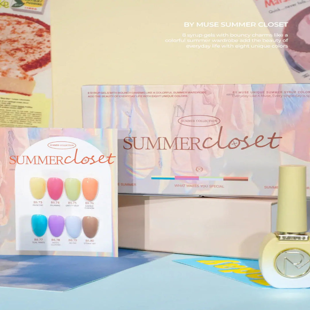 BY MUSE SUMMER CLOSET - 8 PCS Syrup Color Gel Polish Collection
