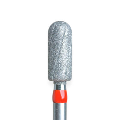 KMIZ Diamond Cylinder E-File Nail Drill Bit - Fine Grit (Red) 4.2mm