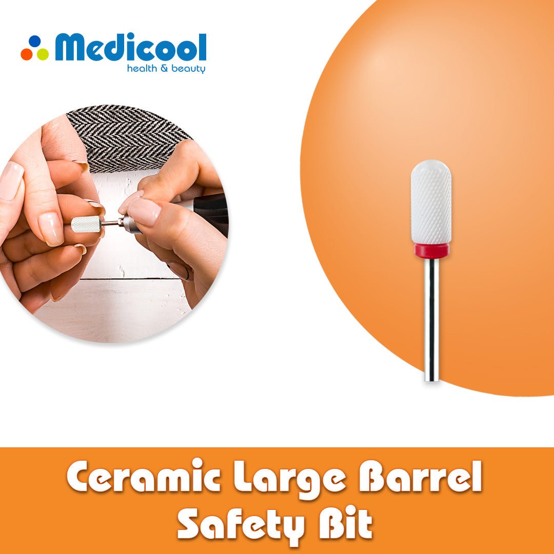 Medicool Ceramic Large Barrel Safety Bit for Nails