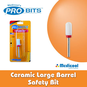 Medicool Ceramic Large Barrel Safety Bit for Nails