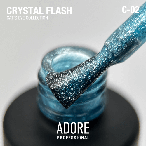 Adore Professional Crystal Flash Cat Eye Gel Polish - Blue