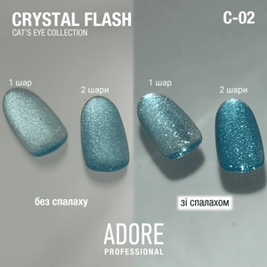 Adore Professional Crystal Flash Cat Eye Gel Polish - Blue