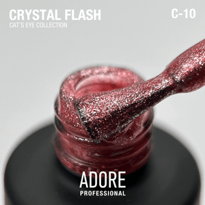 Adore Professional Crystal Flash Cat Eye Gel Polish- Ruby Red