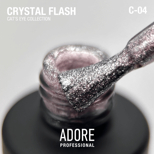 Adore Professional Crystal Flash Cat Eye Gel Polish - Warm Brown