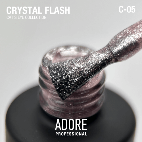 Adore Professional Crystal Flash Cat Eye Gel Polish - Powder Pink