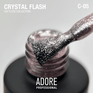 Adore Professional Crystal Flash Cat Eye Gel Polish - Powder Pink