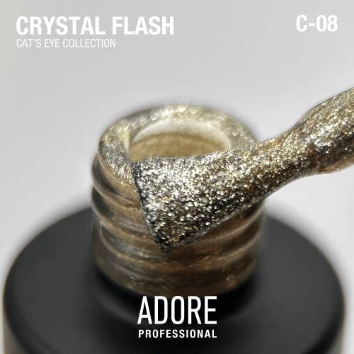 Adore Professional Crystal Flash Cat Eye Gel Polish - Gold