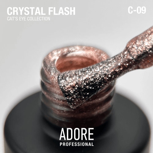 Adore Professional Crystal Flash Cat Eye Gel Polish - Chestnut