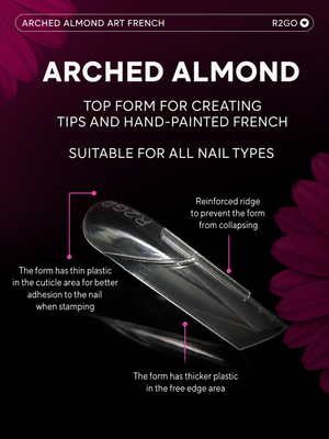 Dual Forms Ready2GO" by Maris.Kid - Arched Almond Art French Tip