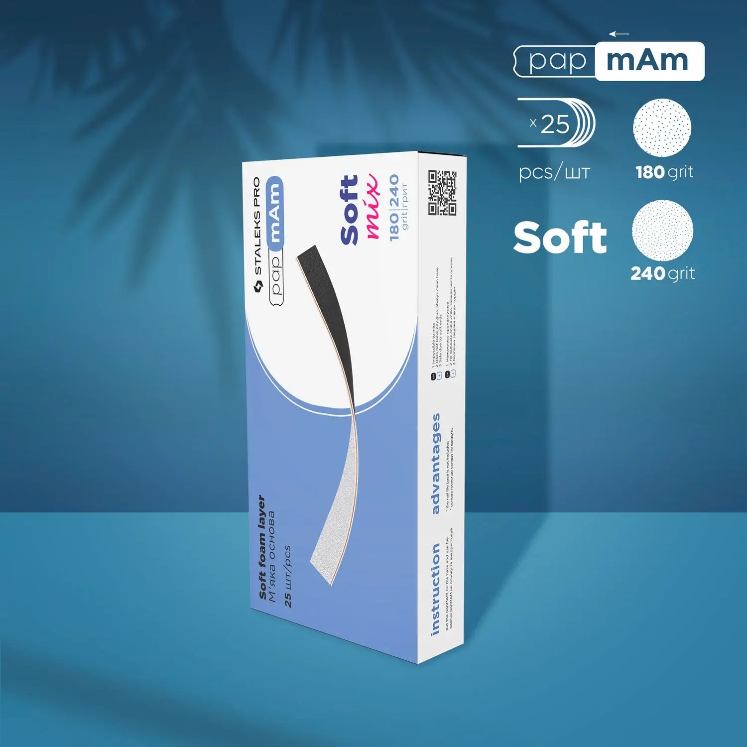 Staleks papmAm Disposable Double-Sided Mix Files with Soft Base EXPERT 20 (25 pcs)