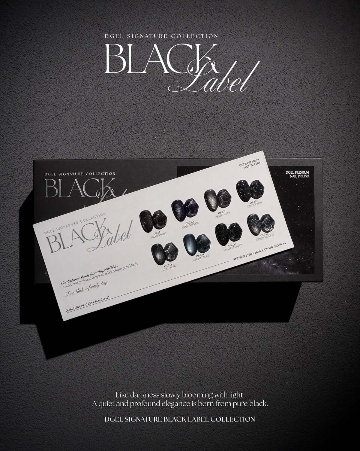 DGEL Signature Black Label Collection - 8 PCS Magnetic Gel Polish Set