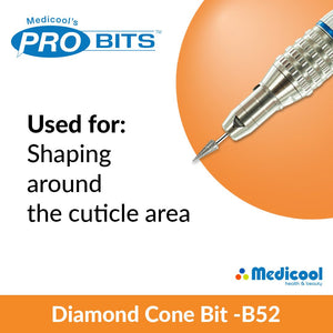 Medicool Diamond Cone Bit -B52- for Nails