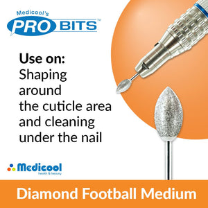 Medicool Diamond Football Medium Bit -B7- for Nails