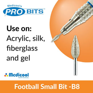 Medicool Diamond Football Small Bit -B8- for Nails