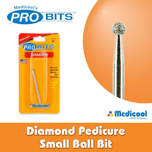 Medicool Diamond Pedicure Small Ball Bit -B3- for Nails