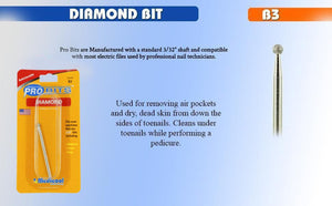 Medicool Diamond Pedicure Small Ball Bit -B3- for Nails