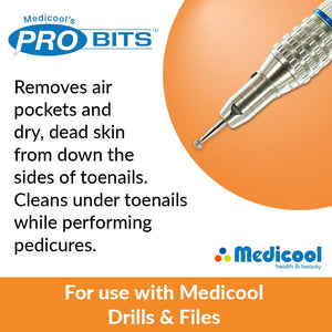 Medicool Diamond Pedicure Small Ball Bit -B3- for Nails
