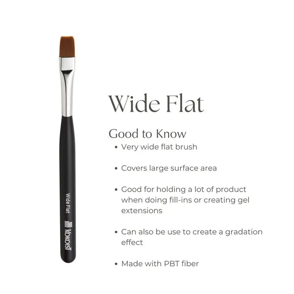Kokoist Wide Flat Brush - Nail Mart USA