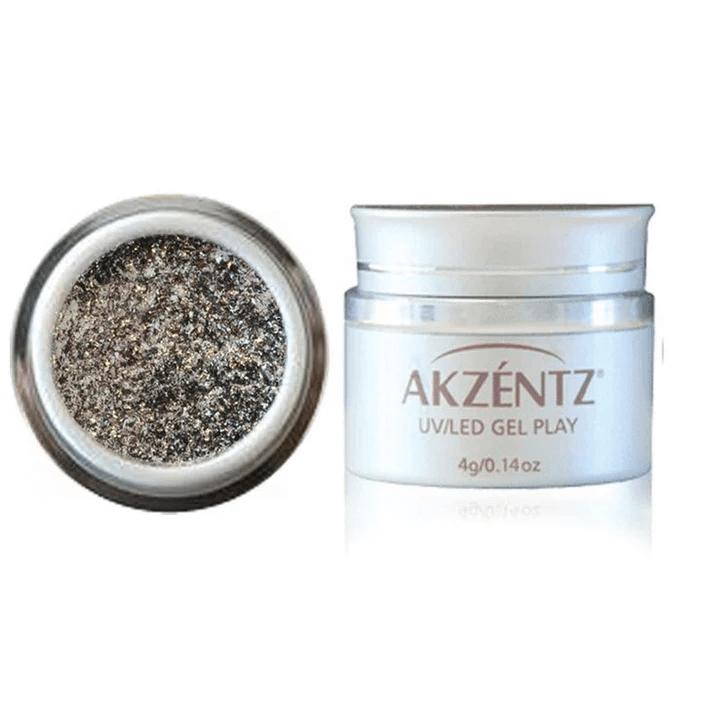 AKZENTZ GEL PLAY - GLITZ WHITE GOLD LEAF