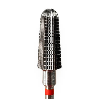 KMIZ Wave Carbide Cone E-File Nail Drill Bit - Straight Cross Cut Fine 6.0mm