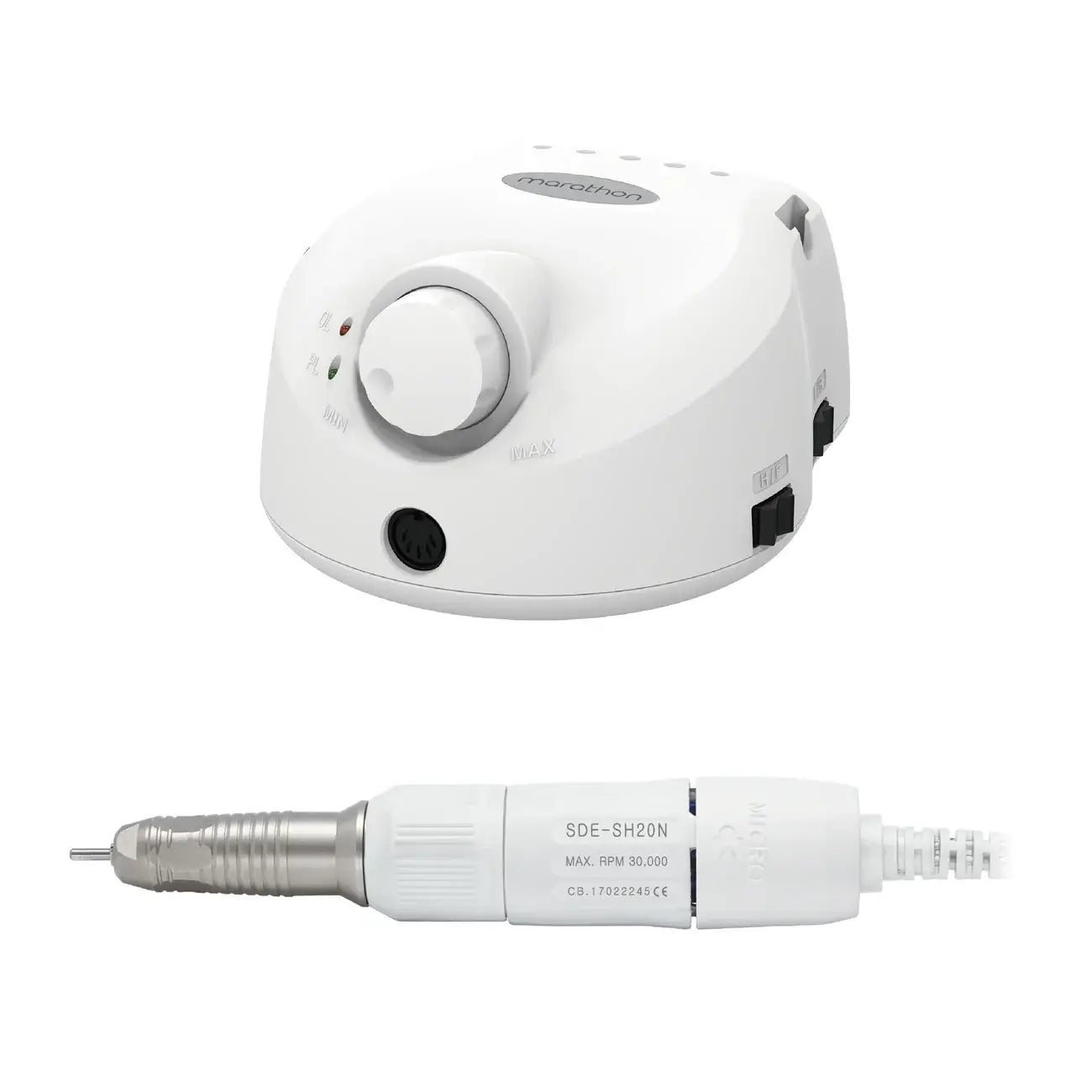 Saeyang Escort II PRO + SH20N HP E-File Nail Drill - White