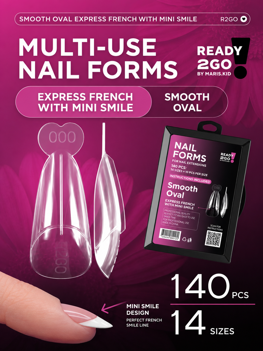 Dual Forms Ready2GO" by Maris.Kid - Smooth Oval Express French Mini Smile Upper Forms