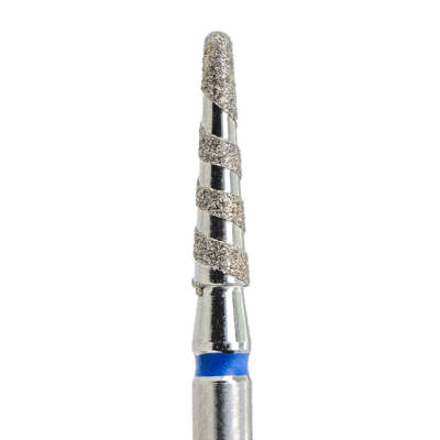 KMIZ Diamond Tornado Cone E-File Nail Drill Bit - Medium Grit (Blue) 2.3mm