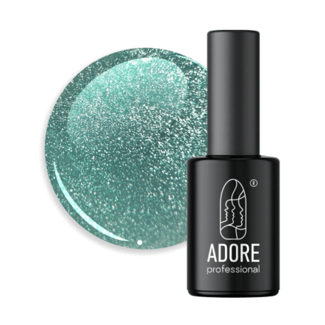 Adore Professional Crystal Flash Cat Eye Gel Polish - Mint Green
