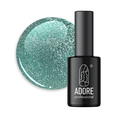 Adore Professional Crystal Flash Cat Eye Gel Polish - Mint Green