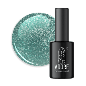 Adore Professional Crystal Flash Cat Eye Gel Polish - Mint Green