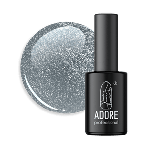 Adore Professional Crystal Flash Cat Eye Gel Polish - Cold Silver
