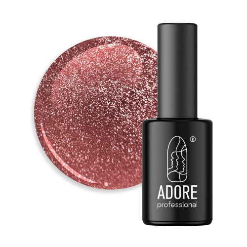 Adore Professional Crystal Flash Cat Eye Gel Polish- Ruby Red