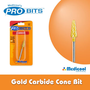 Medicool Gold Carbide Cone Bit -CC3- for Nails