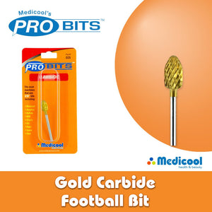 Medicool Gold Carbide Football Bit -CC5- for Nails