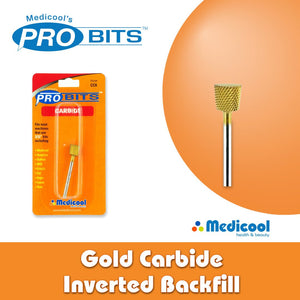 Medicool Gold Carbide Inverted Backfill Bits -CC8- for Nails